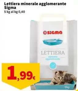 Sigma Lettiera minerale agglomerante Sigma offerta