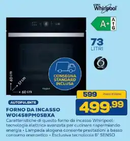 Euronics Bruno Forno da incasso Whirlpool offerta