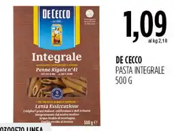 Carico Cash & Carry De Cecco pasta integrale offerta