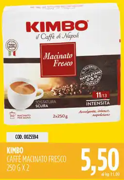 Carico Cash & Carry Kimbo caffè macinato fresco offerta