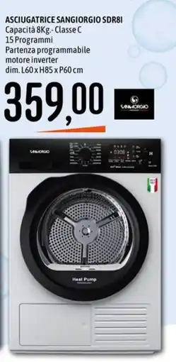 Emisfero Asciugatrice Sangiorgio SDR81 offerta