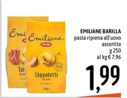 Emisfero Emiliane Barilla pasta ripiena all'uovo offerta