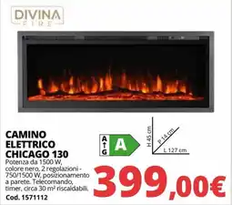 Brico Io Divina Fire camino elettrico chicago 130 offerta