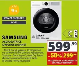 Comet Samsung asciugatrice offerta