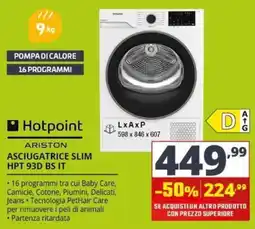 Comet Hotpoint asciugatrice slim offerta