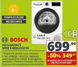 Comet Bosch asciugatrice serie 6 offerta