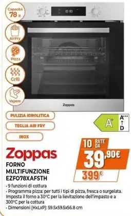 Expert Zoppas forno multifunzione offerta