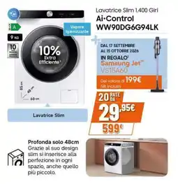 Expert Lavatrice Slim Ai-Control offerta