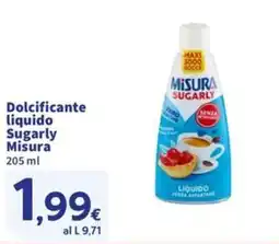Sigma Dolcificante liquido Sugarly Misura offerta