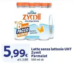 Sigma Latte senza lattosio UHT Zymil Parmalat offerta