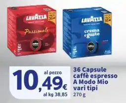 Sigma Lavazza capsule caffè espresso A Modo Mio offerta