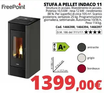 Stufa a pellet Indaco 11