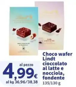 Sigma Choco wafer Lindt cioccolato al latte e nocciola, fondente offerta