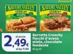 Sigma Nature Valley Barrette Crunchy fiocchi d'avena miele, cioccolato fondente offerta