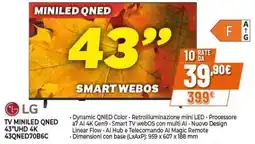 Expert LG TV MINILED QNED 43"UHD 4K offerta