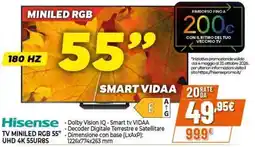 Expert Hisense TV MINILED RGB 55" offerta