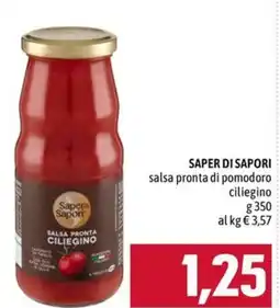Emisfero Saper di Sapori salsa pronta di pomodoro ciliegino offerta