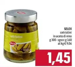 Emisfero SELEX cetriolini in aceto di vino offerta