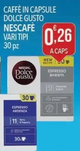 Iper Romagnolo Caffè in capsule Dolce Gusto Nescafé offerta