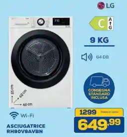 Euronics Bruno Asciugatrice LG RH90V9AVBN offerta
