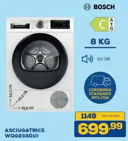 Euronics Bruno Asciugatrice Bosch offerta