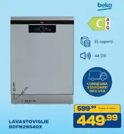 Euronics Bruno Lavastoviglie Beko offerta