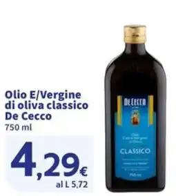 Sigma Olio E/Vergine di oliva classico De Cecco offerta
