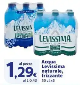 Sigma Acqua Levissima naturale, frizzante offerta