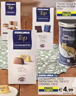 Esselunga ESSELUNGA Top Gianduiotto, Napolitain 75%, Cremino offerta