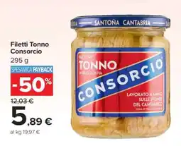 Carrefour Filetti Tonno Consorcio offerta
