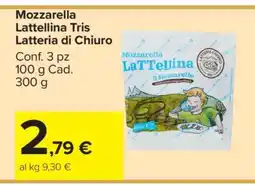Carrefour Mozzarella LaTTellina Tris Latteria di Chiuro offerta