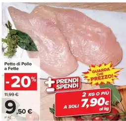 Carrefour Petto Di Pollo A Fette offerta