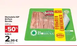 Carrefour Mortadella IGP Bi-Pack Beretta offerta