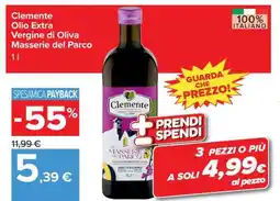 Carrefour Clemente Olio Extra Vergine di Oliva Masserie del Parco offerta