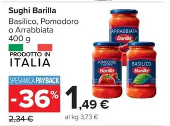 Carrefour Sughi Barilla offerta
