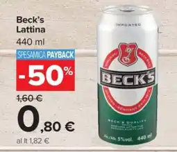 Carrefour Beck’s Lattina offerta