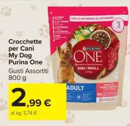 Carrefour Crocchette per Cani My Dog Purina One offerta