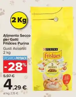 Carrefour Alimento Secco per Gatti Friskies Purina offerta