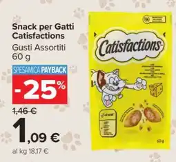 Carrefour Snack per gatti Catisfactions offerta