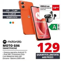 Comet Motorola MOTO G06 Smartphone offerta