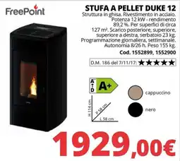 Brico Io Stufa a pellet Duke 12 FreePoint offerta