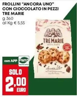 Pam Frollini ancora uno con cioccolato in pezzi Tre Marie offerta