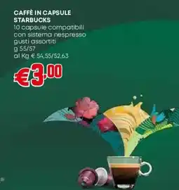 Pam Caffè in capsule Starbucks offerta