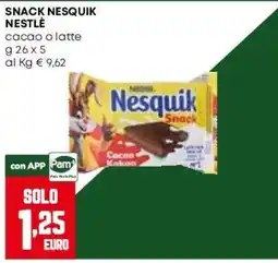 Pam Snack Nesquik Nestlé offerta