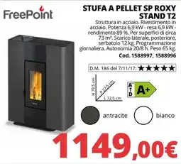 Brico Io Stufa a pellet SP Roxy Stand T2 offerta