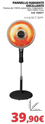Brico Io Pannello radiante oscillante Master offerta