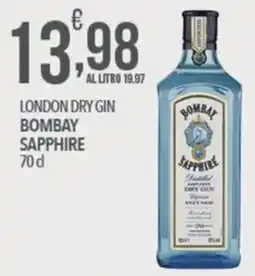 Iper Romagnolo London Dry Gin Bombay Sapphire offerta
