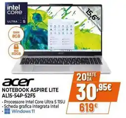 Expert Acer Notebook Aspire Lite AL15-54P-52F5 offerta
