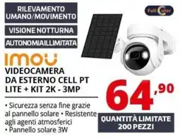 Comet Imou videocamera da esterno cell pt lite + kit 2k - 3mp offerta