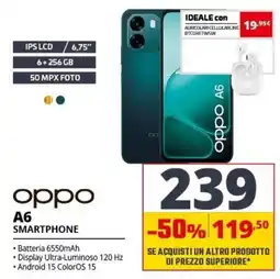 Comet oppo A6 smartphone offerta